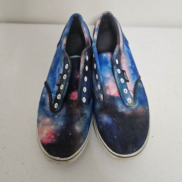 Vans Off The Wall Cosmic Space Sneakers Women's Size 7 Multicolor No Laces GUC - Picture 5 of 9